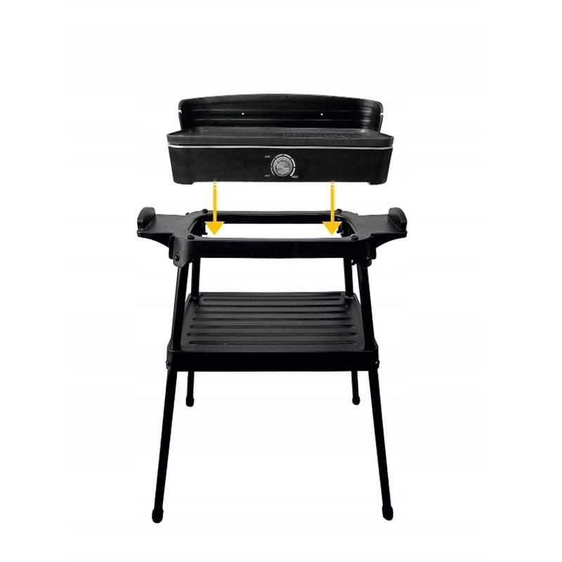 شواية كهربائية مع رف سفلي للتقديم والتخزين - 11