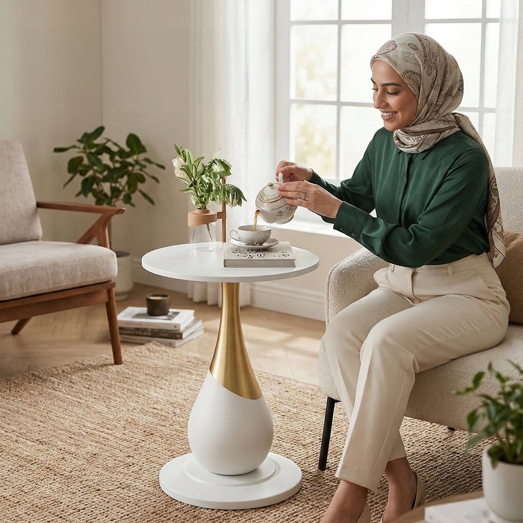 طاولة جانبية أنيقة بتصميم أوروبي - 6