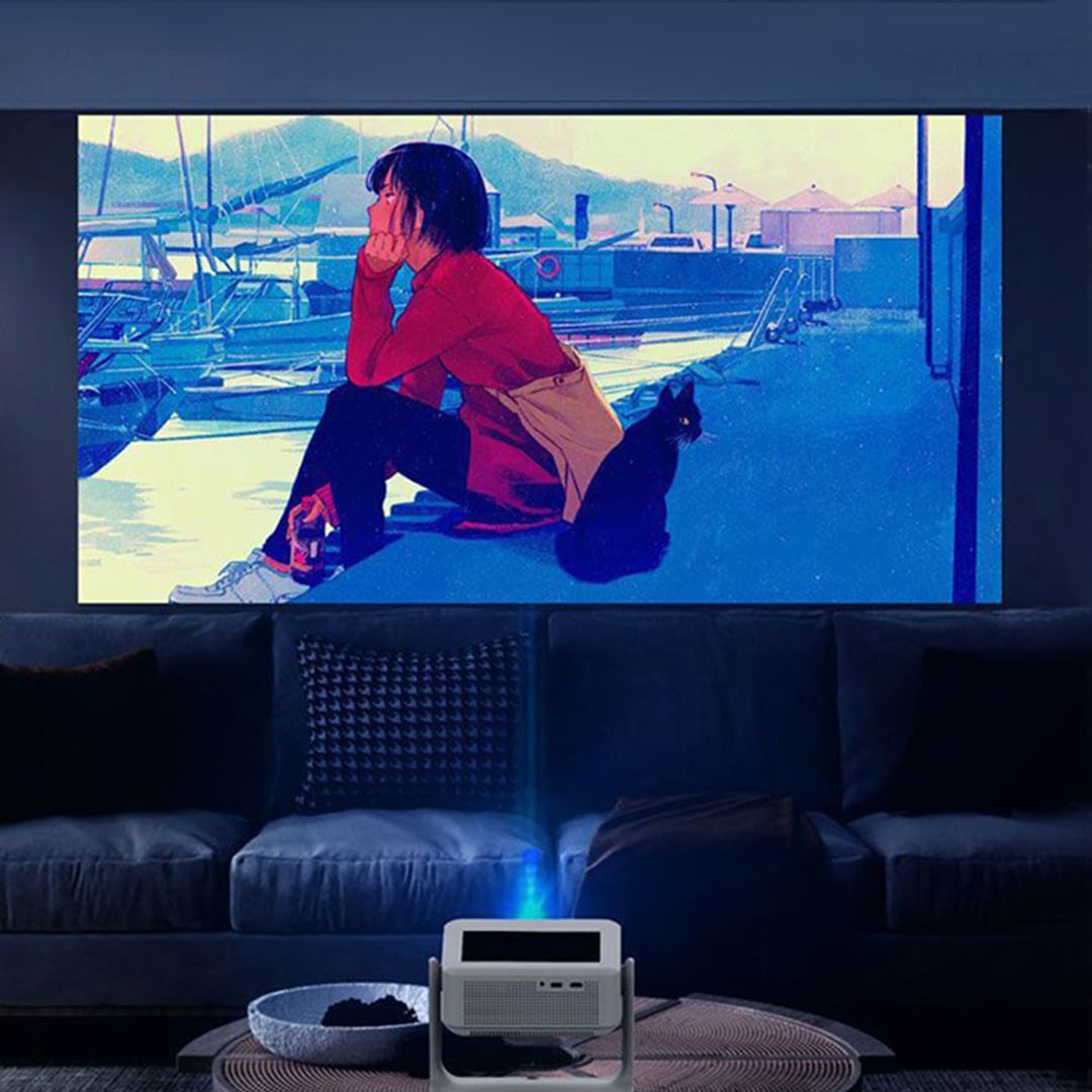 بروجكتر سينمائي منزلي مع شاشة تشغيل مدمجة - 7