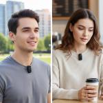 مايكروفون لاسلكي للتصوير والتسجيل مع علبة شحن - 8