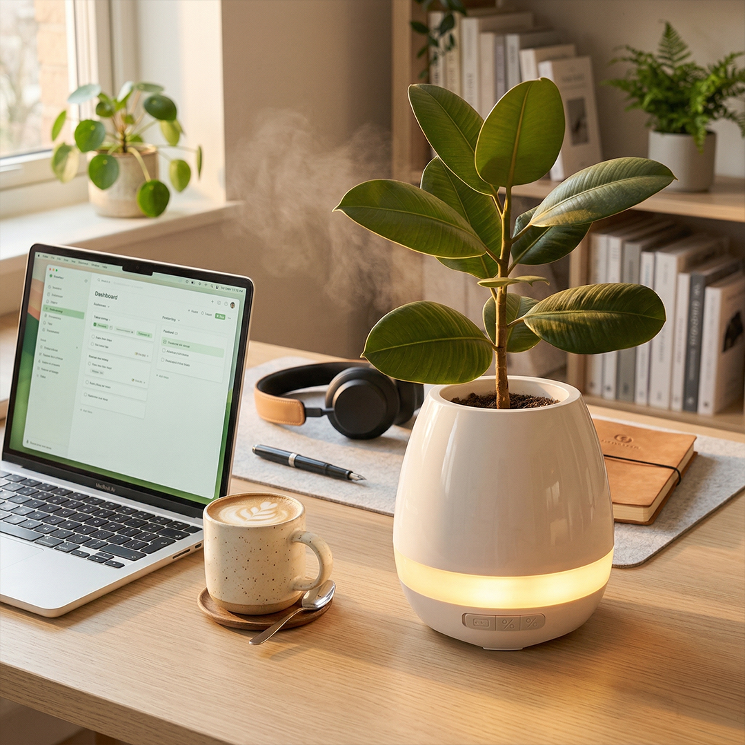 Flower Pot Bluetooth Speaker With Plant product thumbnail 17