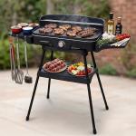 شواية كهربائية مع رف سفلي للتقديم والتخزين