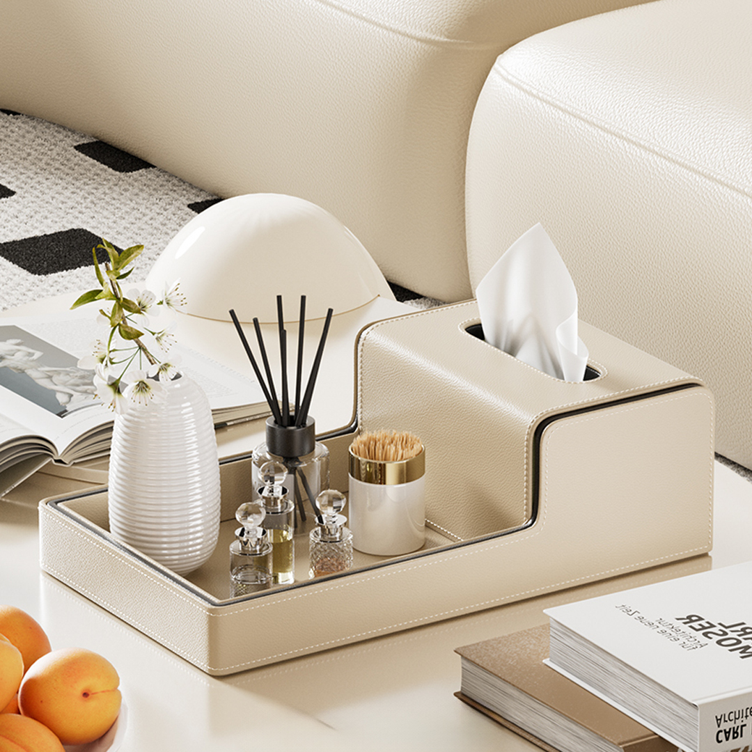 Luxury Table Organizer with Tissue Box product thumbnail 3
