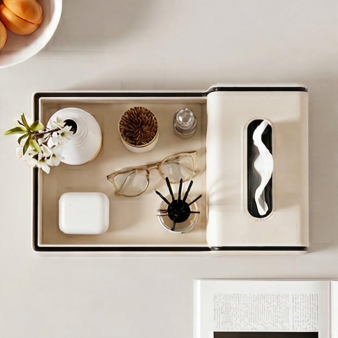 Luxury Table Organizer with Tissue Box product thumbnail 6