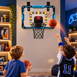 لعبة كرة سلة إلكترونية مع إضاءة LED
