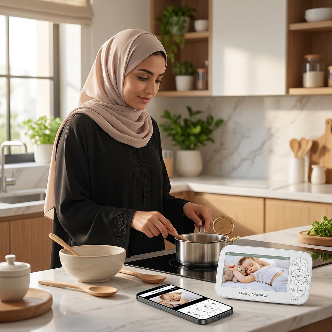 كاميرا مراقبة الأطفال مع شاشة عرض - صورة 4