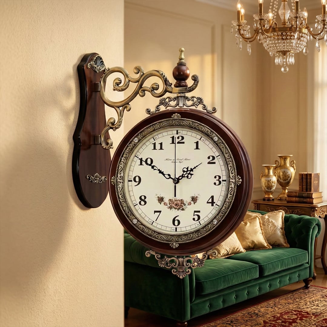 ساعة حائط أوروبية بطابع كلاسيكي - 6