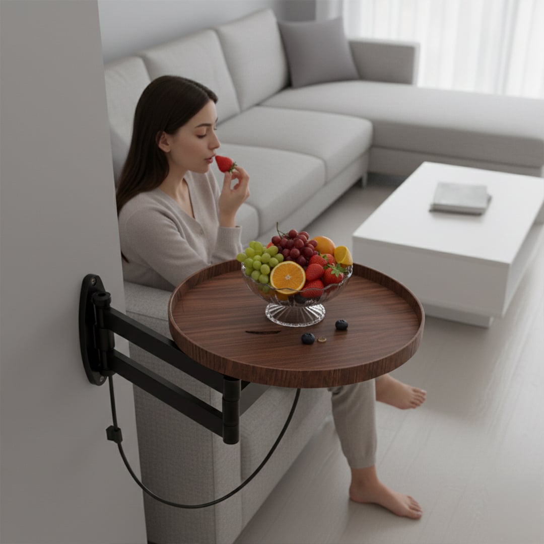 طاولة قهوة جدارية بذراع متحرك - 6