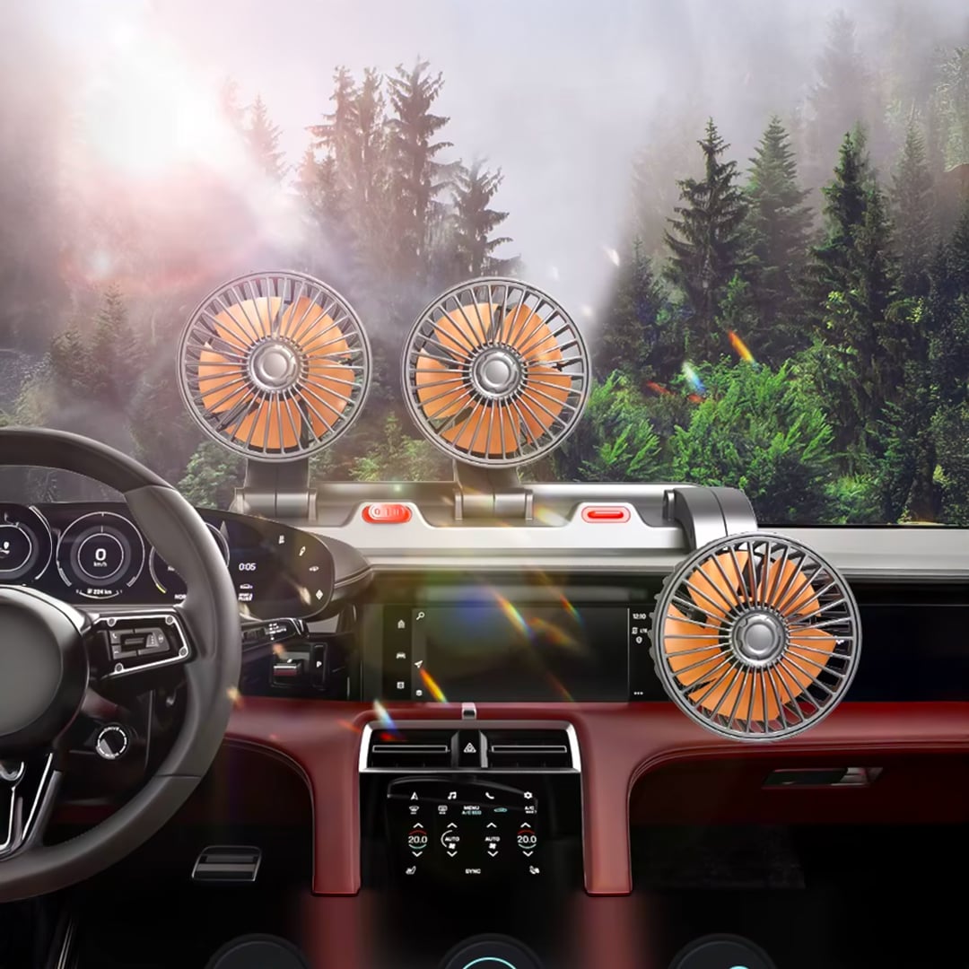 مروحة سيارة ثلاثية التبريد بتوزيع هواء 360° - 1