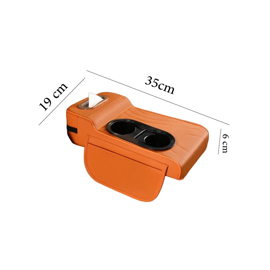 Luxury Leather Car Armrest with Cup Holder product thumbnail 16