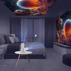 بروجكتر سينمائي منزلي مع شاشة تشغيل مدمجة - 2