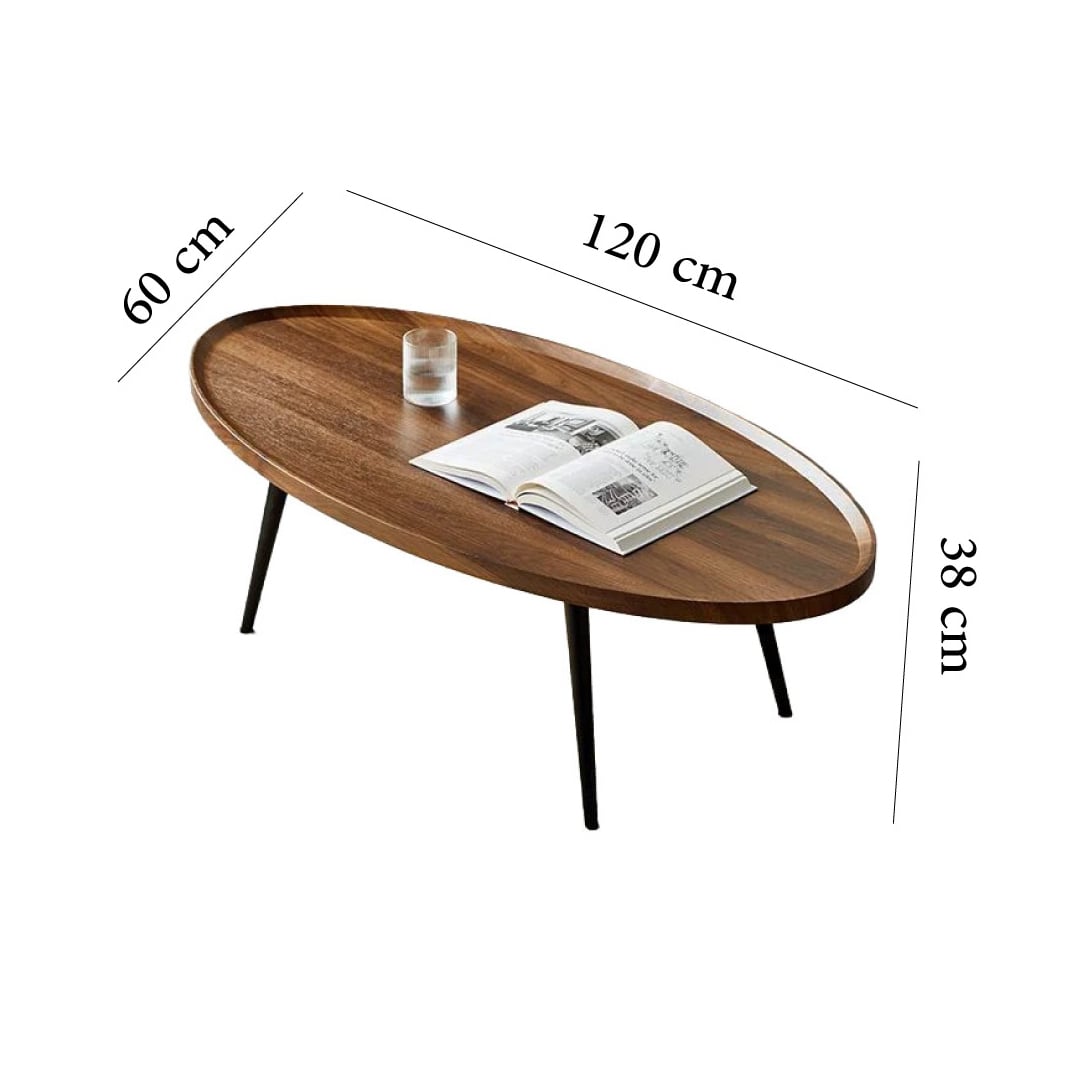 Oval Wooden Coffee Table product thumbnail 12