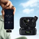 مايكروفون لاسلكي للتصوير والتسجيل مع علبة شحن - 10
