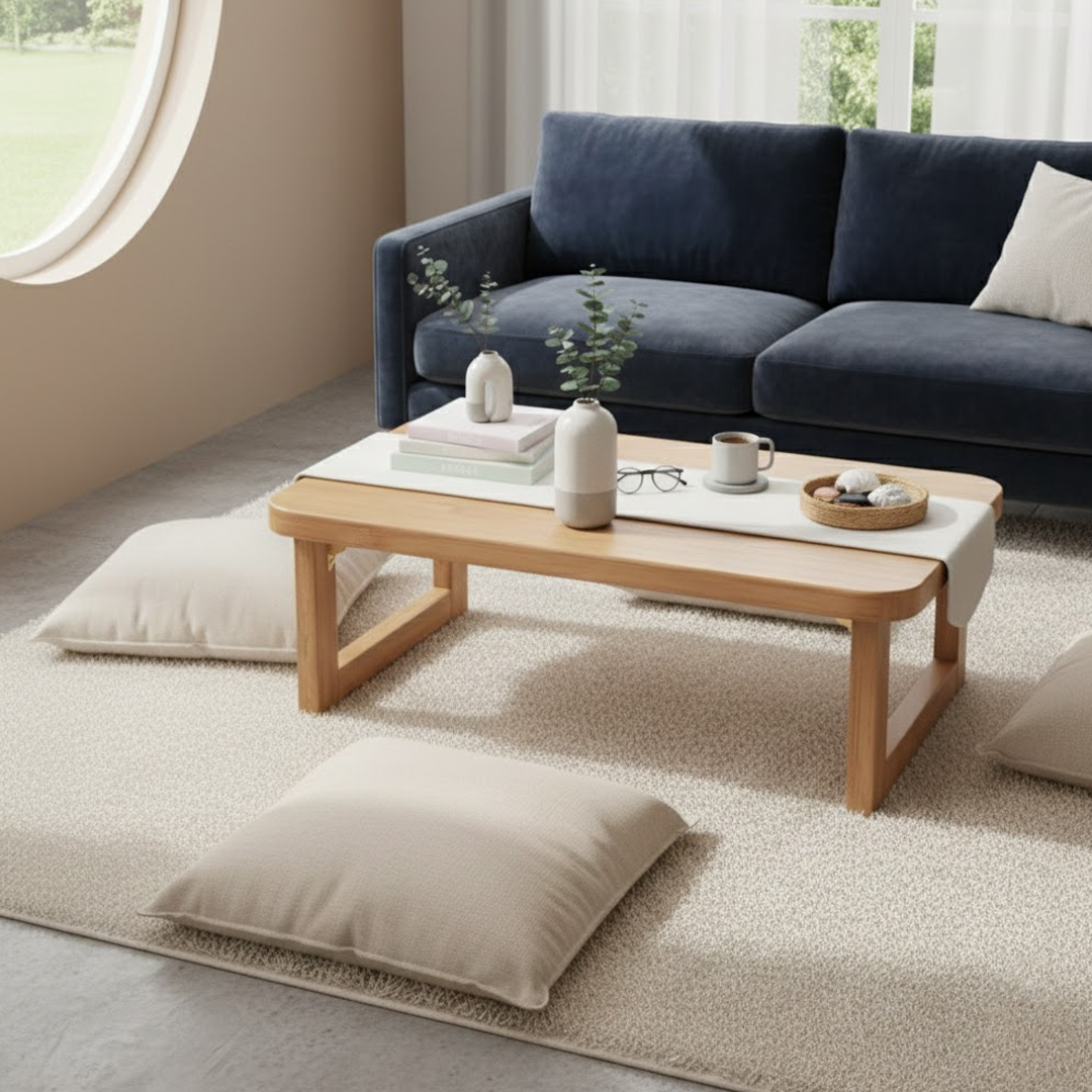 طاولة أرضية خشبية قابلة للطي - 9