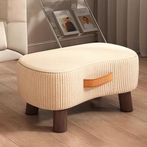 مقعد بوف ناعم مع أرجل خشبية - 5