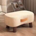 مقعد بوف ناعم مع أرجل خشبية - 4