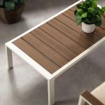 طقم مقاعد للتراس بلمسة خشبية–4 مقاعد - 5