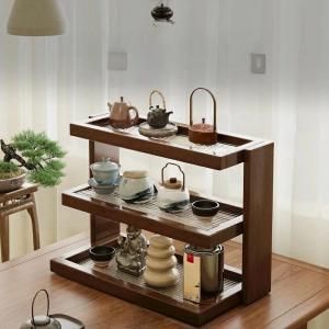 ركن تنظيم أكواب القهوة والضيافة الخشبي - 5