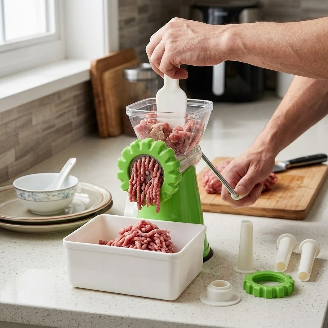 مفرمة لحمة يدوية للاستخدام المنزلي - 7