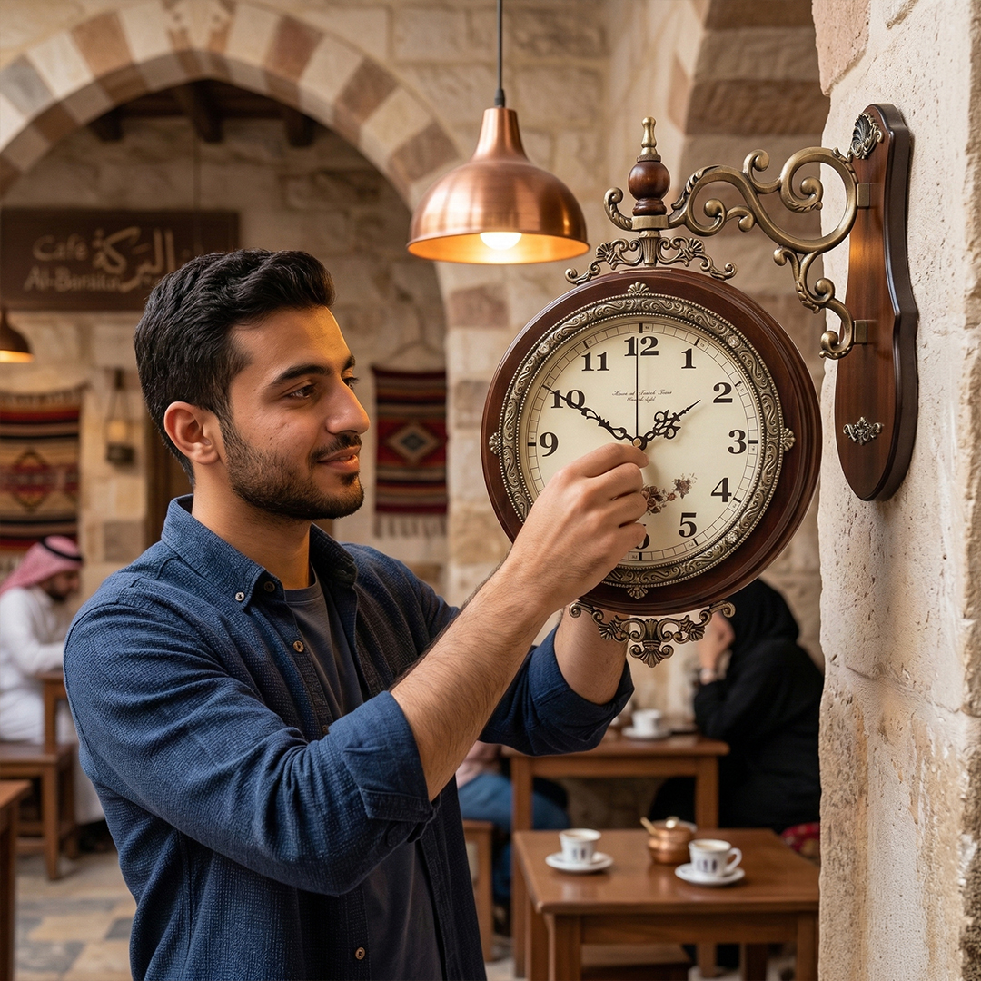 ساعة حائط أوروبية بطابع كلاسيكي - 4