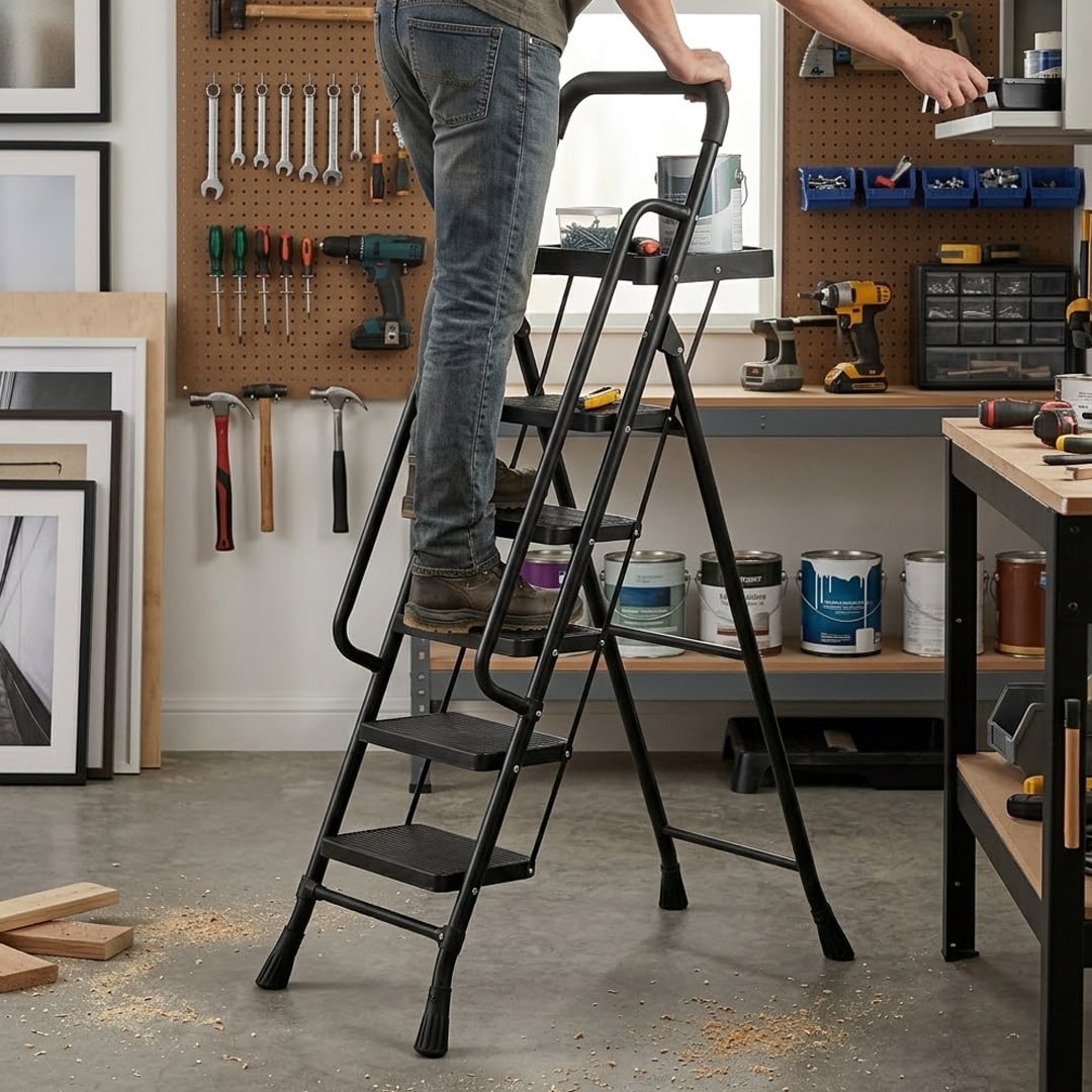 5-Step Metal Ladder with Safety Handle product thumbnail 11
