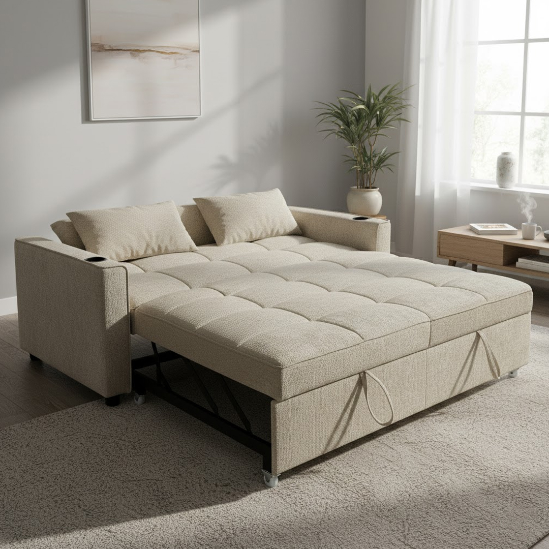 Premium Sofa Bed with Built-In Cup Holders product thumbnail 18