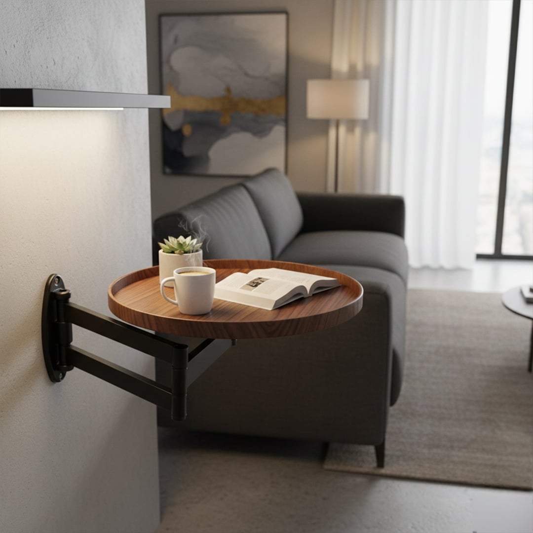 طاولة قهوة جدارية بذراع متحرك - 13
