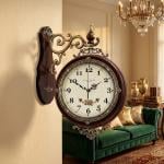 ساعة حائط أوروبية بطابع كلاسيكي