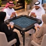 طاولة لعب الورق بأرجل قابلة للطي - 3