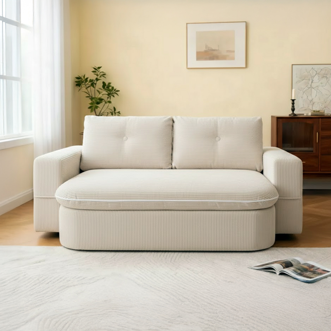 Corduroy Lazy Folding Sofa Bed - 10