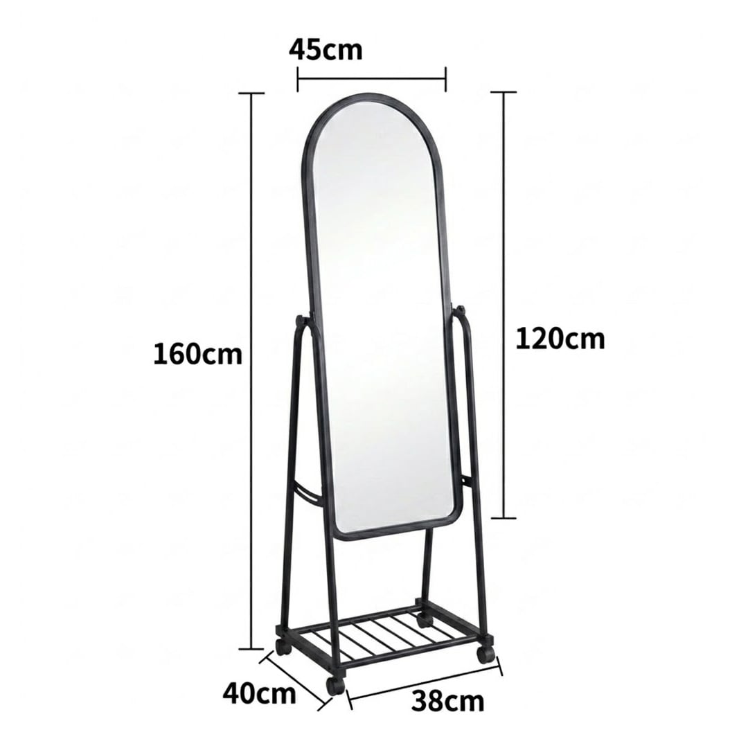 Rolling Floor Mirror with Storage Shelf product thumbnail 10