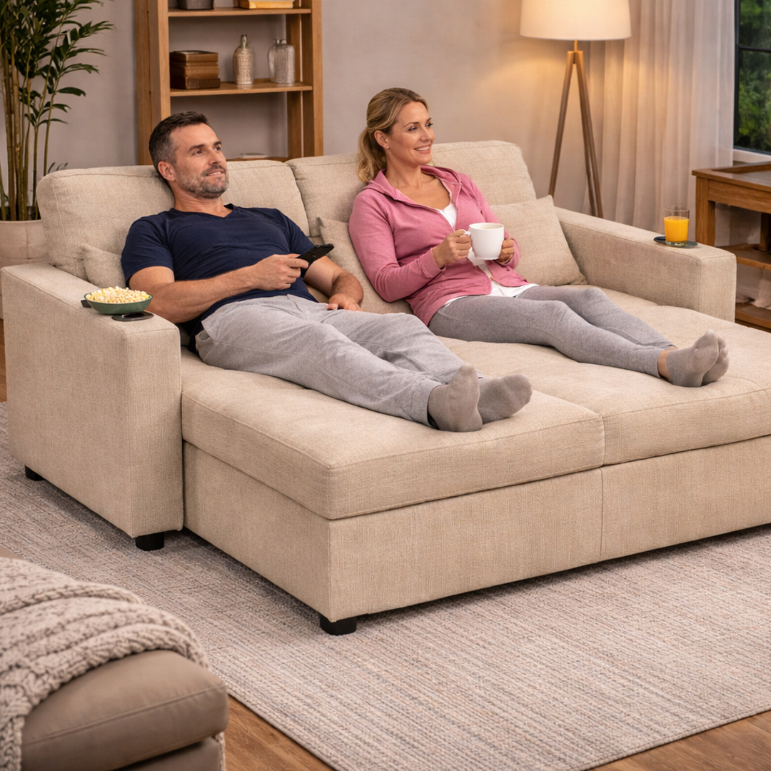 Premium Sofa Bed with Built-In Cup Holders product thumbnail 13