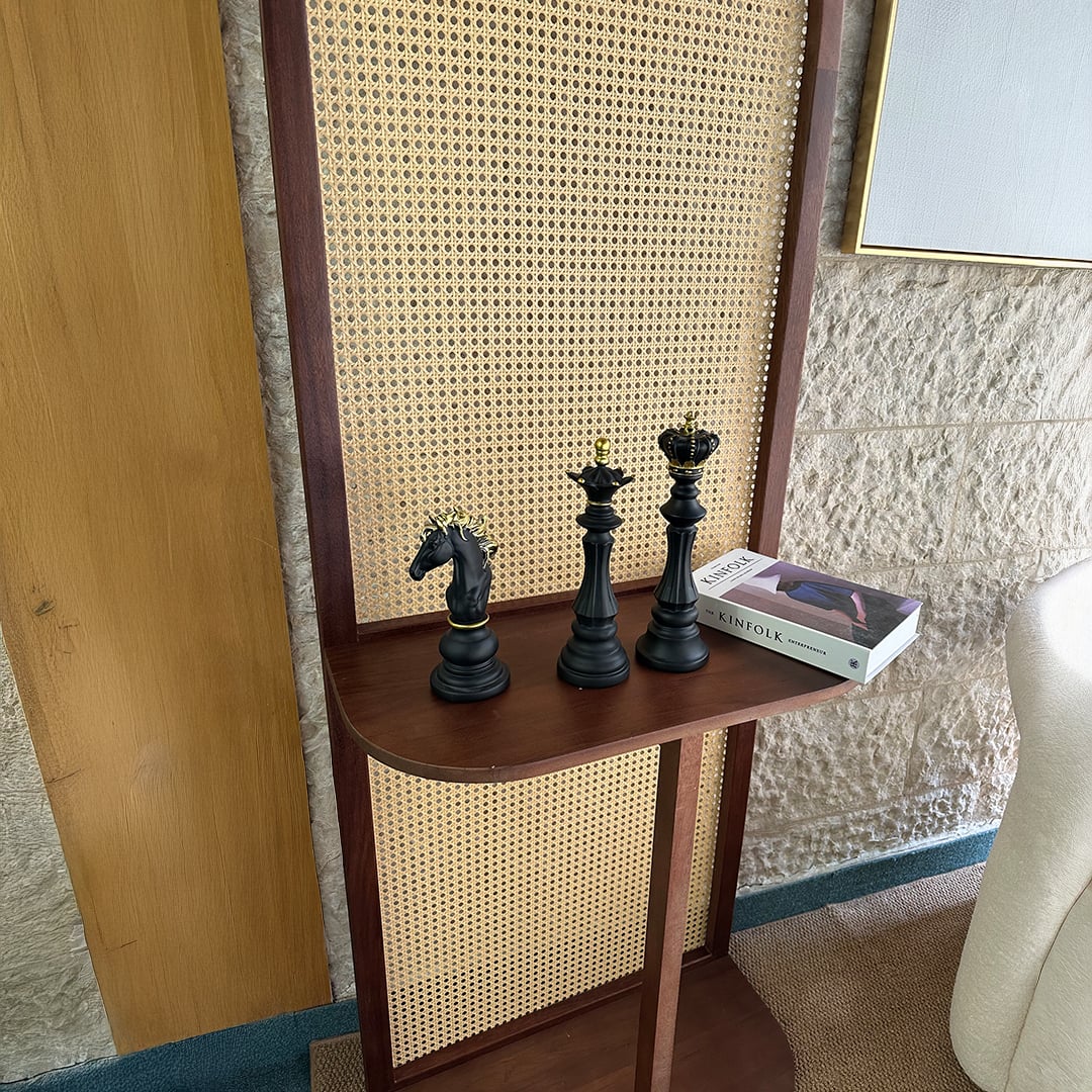 فاصل مدخل رتان كلاسيكي للمدخل والمعيشة - 9