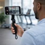 ميني سيلفي ستك محمولة مع قاعدة ثلاثية - 9