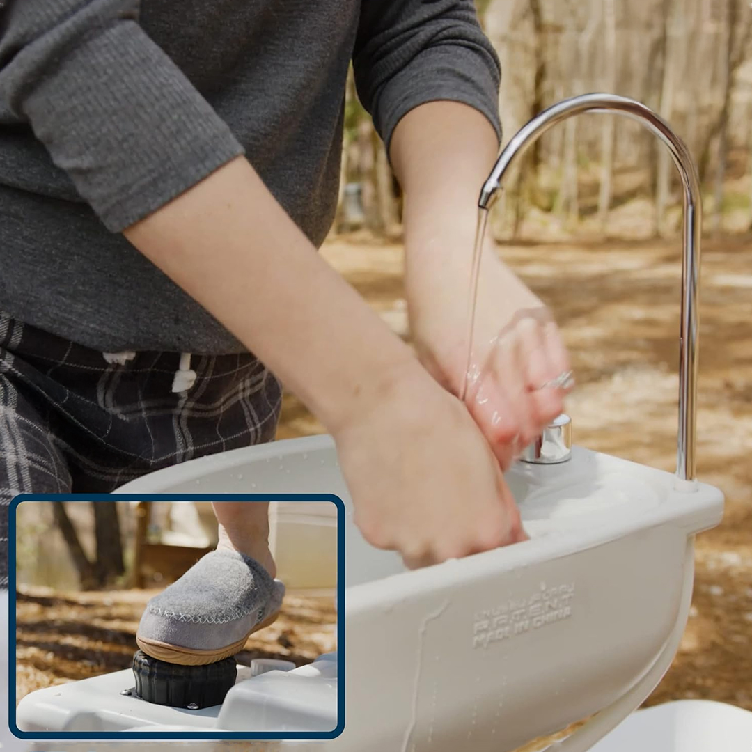 مغسلة متنقلة مع خزان مياه للرحلات - 10