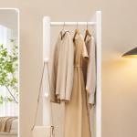 مرآة أرضية مع ستاند خلفي للملابس - 5