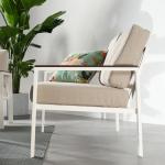 طقم مقاعد للتراس بلمسة خشبية–4 مقاعد - 12