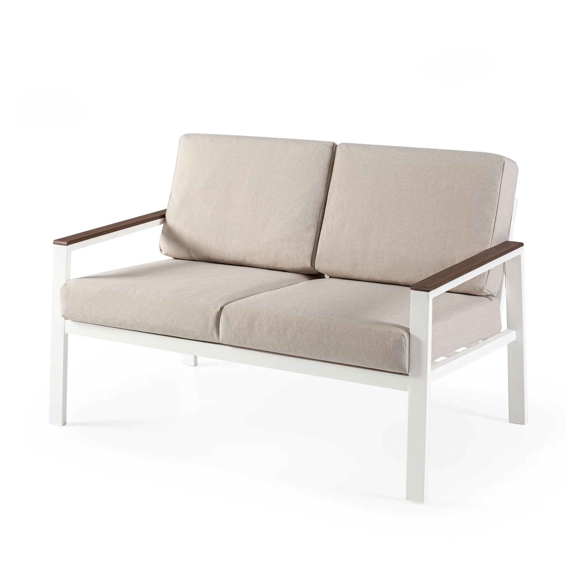 طقم مقاعد للتراس بلمسة خشبية–4 مقاعد - 13