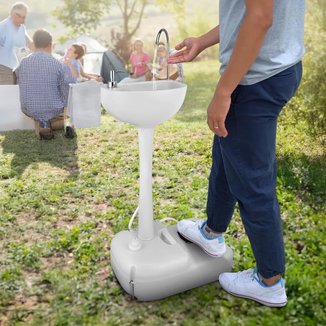 مغسلة متنقلة مع خزان مياه للرحلات - 2