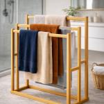 ستاند مناشف أرضي خشبي - 10