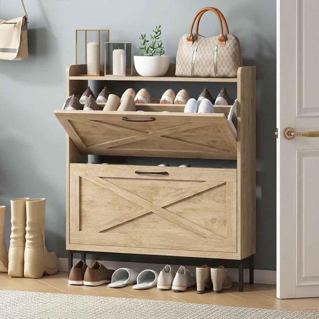 خزانة أحذية بتصميم ريفي - 2