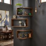 رفوف زاوية للديكور بتصميم خشبي - 7