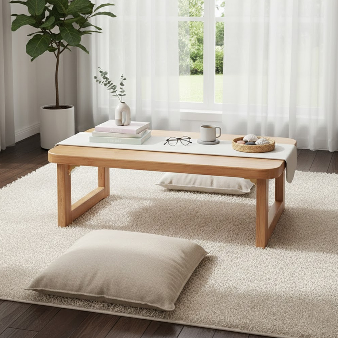 طاولة أرضية خشبية قابلة للطي - 8