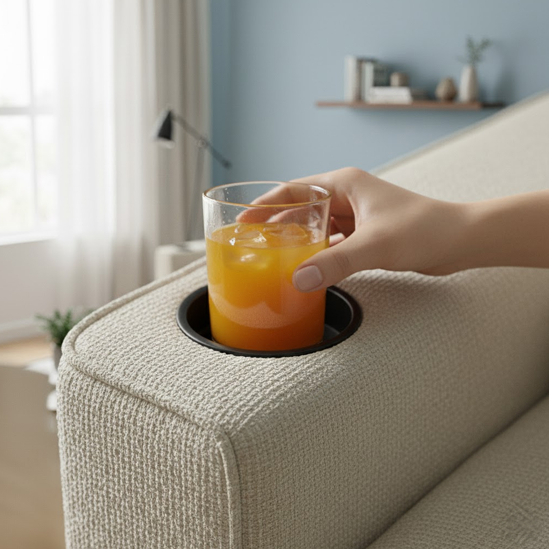 Premium Sofa Bed with Built-In Cup Holders product thumbnail 11