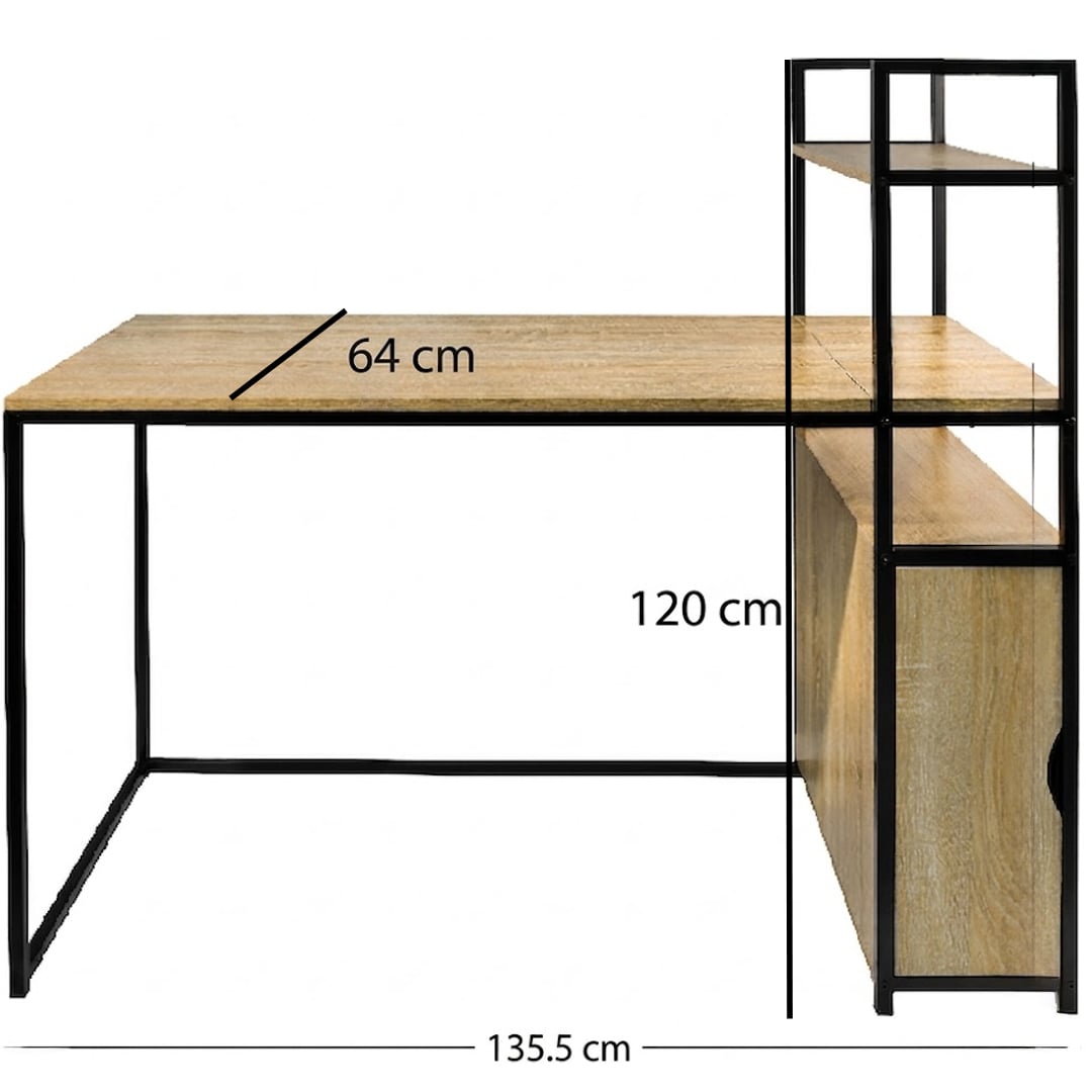 Practical Desk with Side Storage Shelves product thumbnail 18
