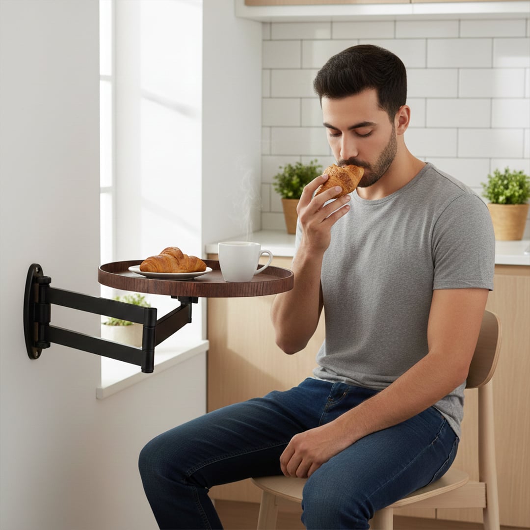 طاولة قهوة جدارية بذراع متحرك - 10