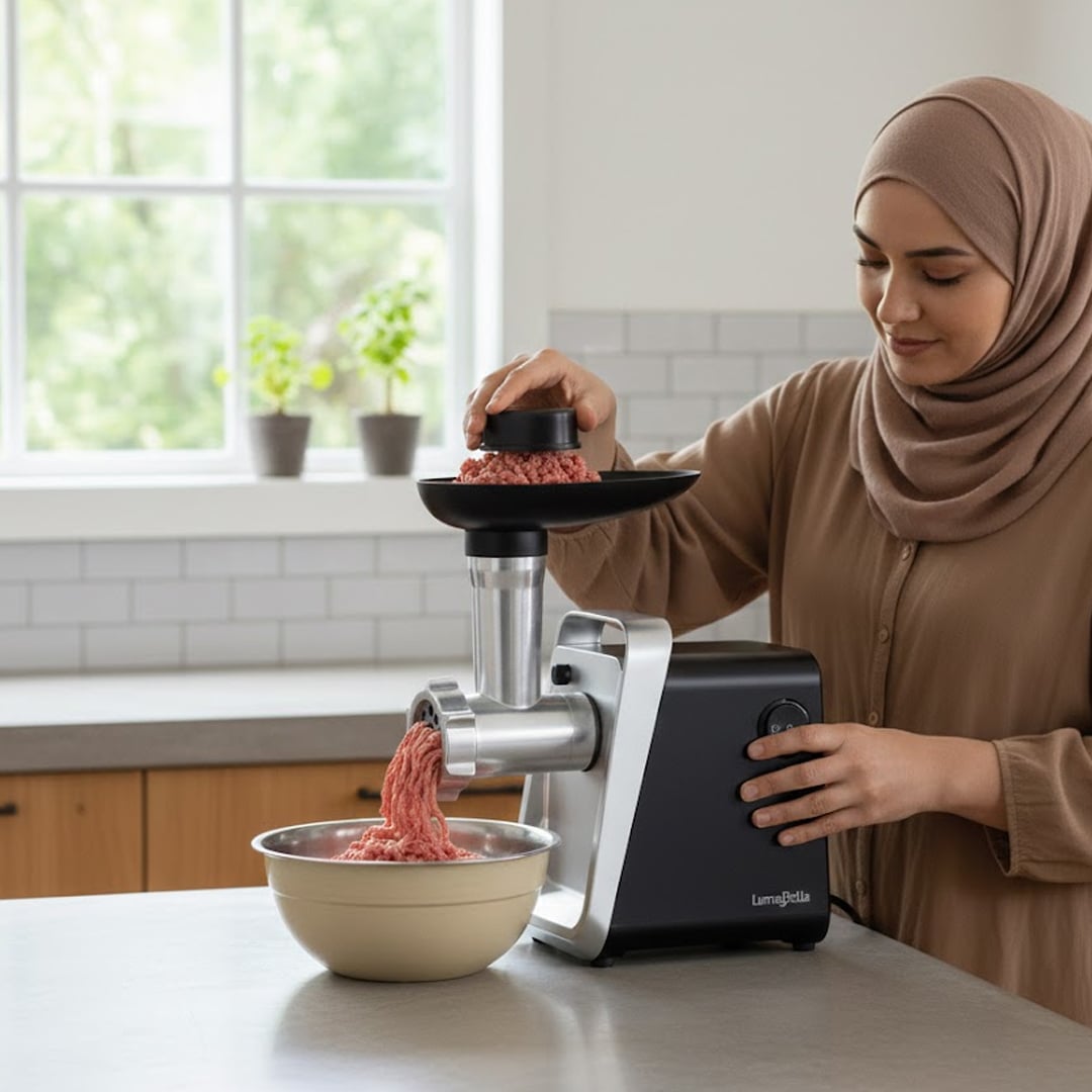 مفرمة لحم ستانلس ستيل بقوة 2800 واط من LumaBella - 5