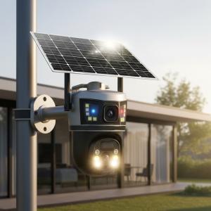 كاميرا أمان خارجية بالطاقة الشمسية مع تتبع ذكي