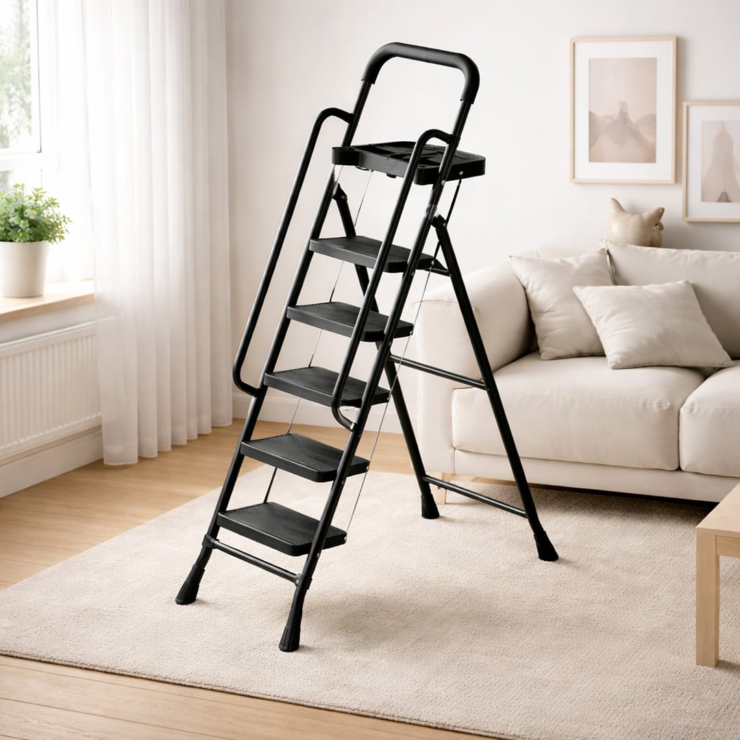 5-Step Metal Ladder with Safety Handle product thumbnail 3