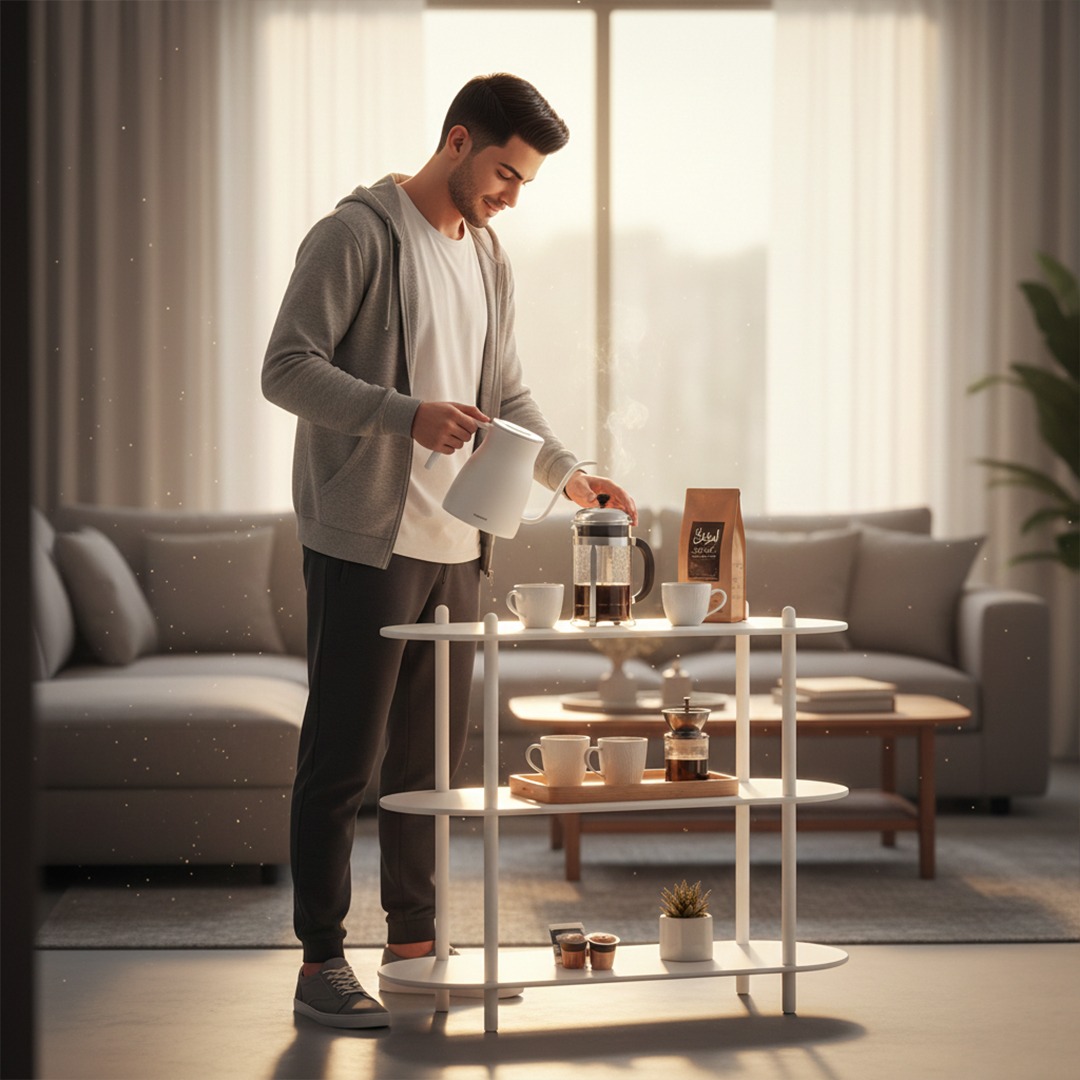 وحدة رفوف عرض وتخزين بثلاث طبقات - 5